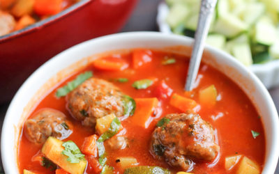 Veggie Packed Meatball Soup